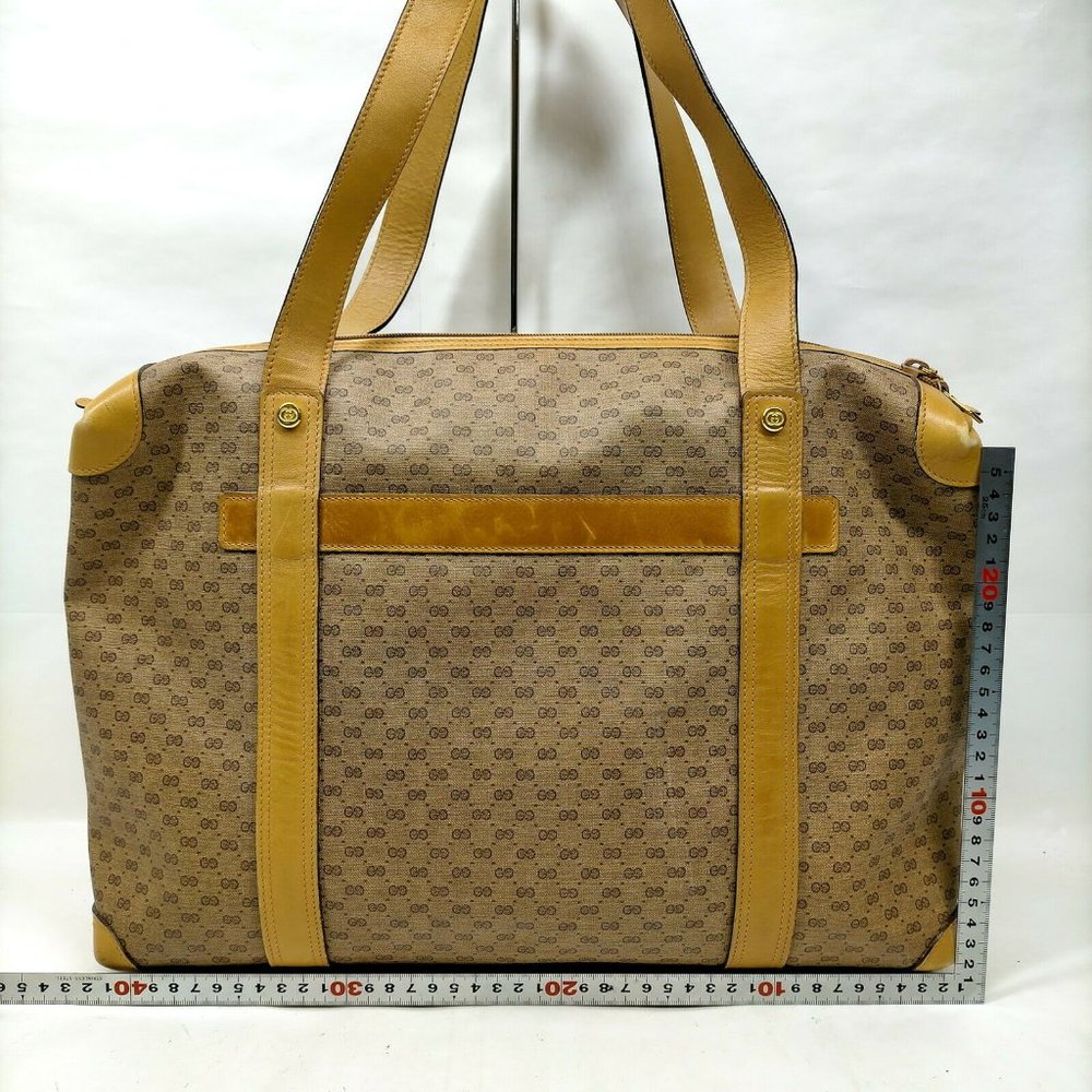 authentic Vintage Gucci Shoulder Bag Brown PVC - Picture 2 of 9